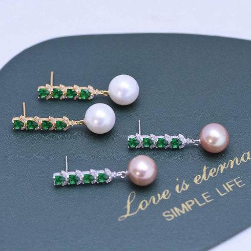 10-11mm Freshwater Pearl & Isolde Earrings - House Of Pearls